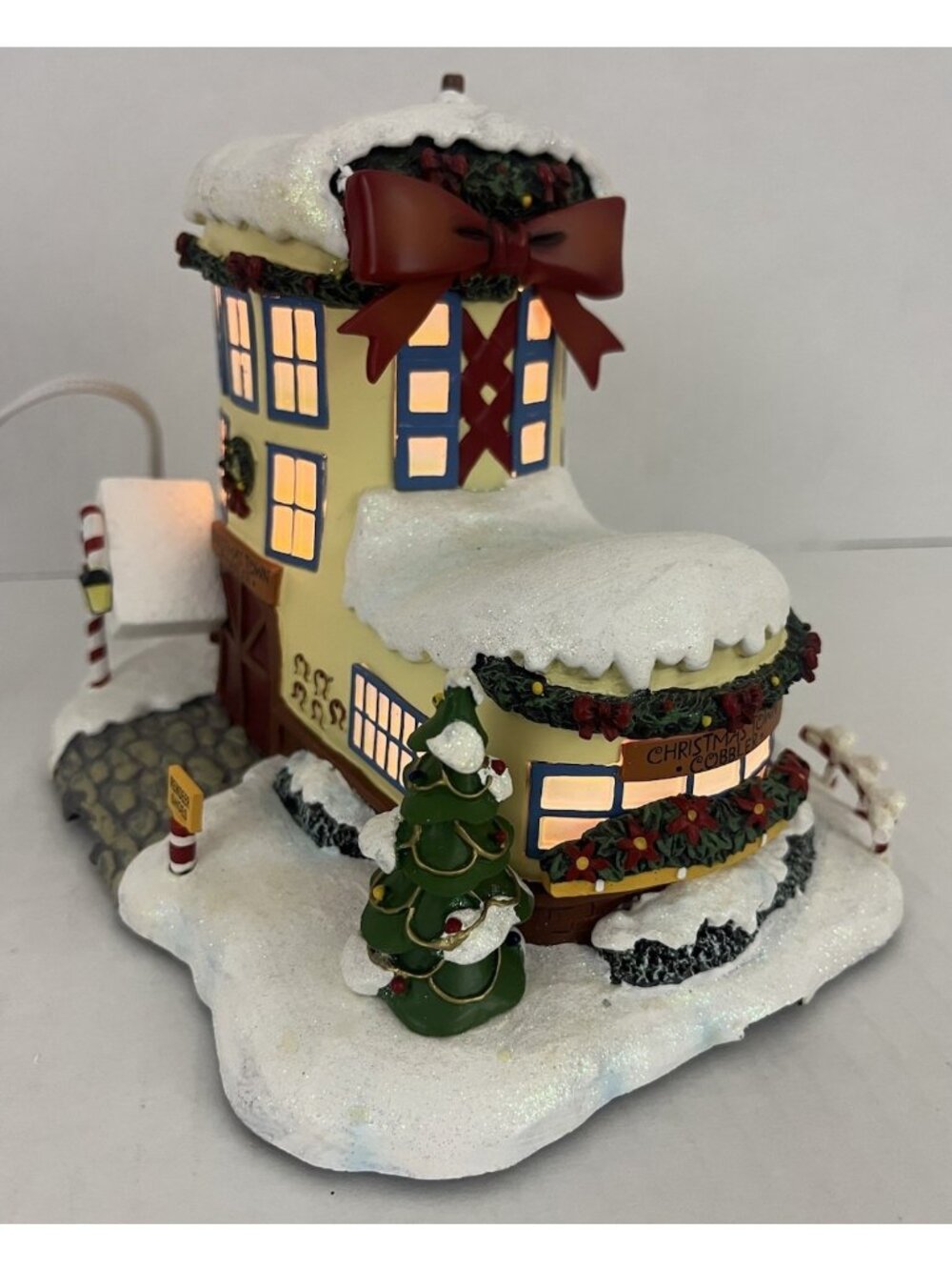 Hawthorne Village Rudolph Christmas Town Cobbler House Light Up COA Tested